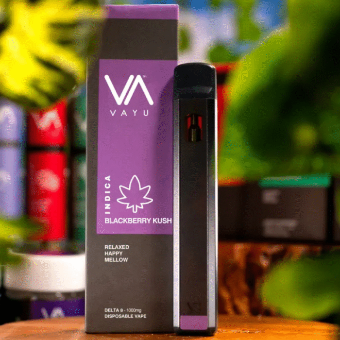 Delta 8 - 1000mg Disposable Vape – Indica – Blackberry Kush