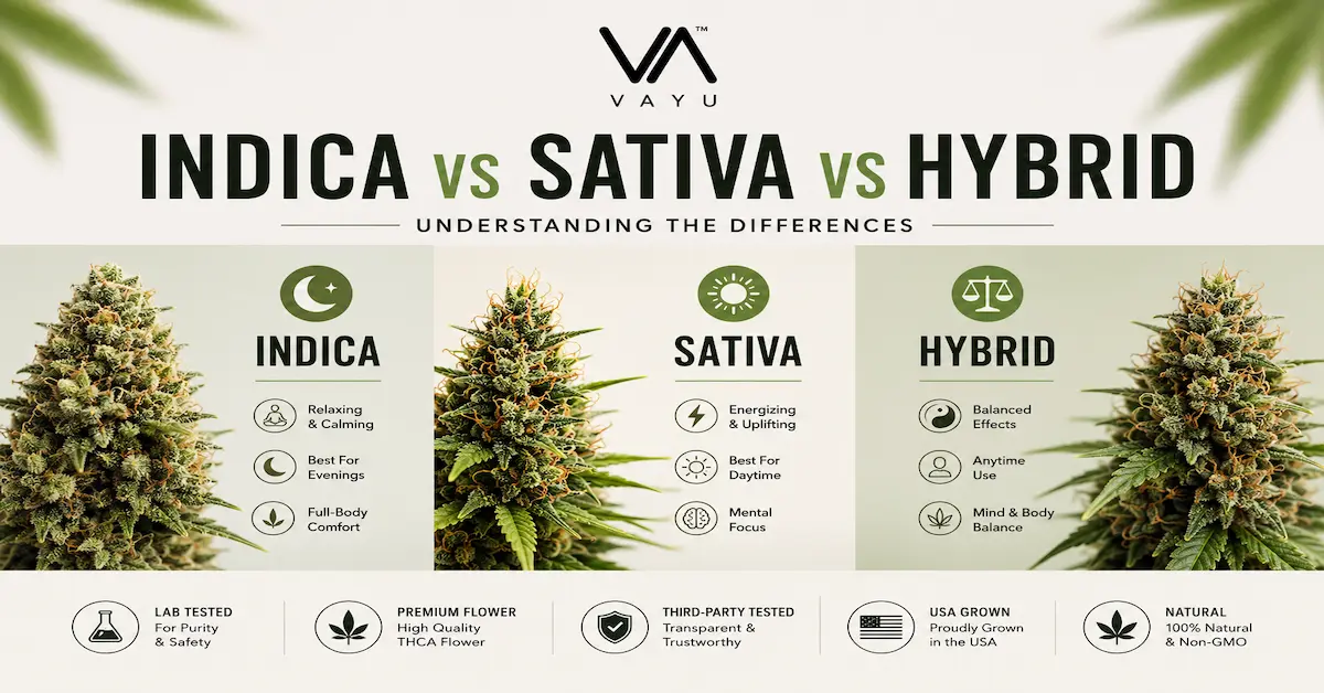 Indica vs. Sativa vs. Hybrid Strains: Understanding the Differences Between Weed Types