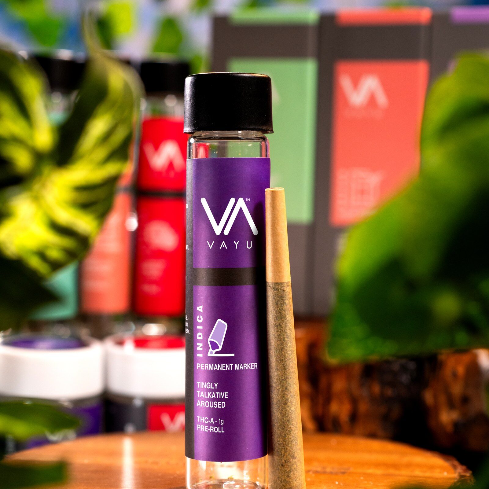 Permanent Marker strain indica THCA pre-roll 1g tube - VAYU