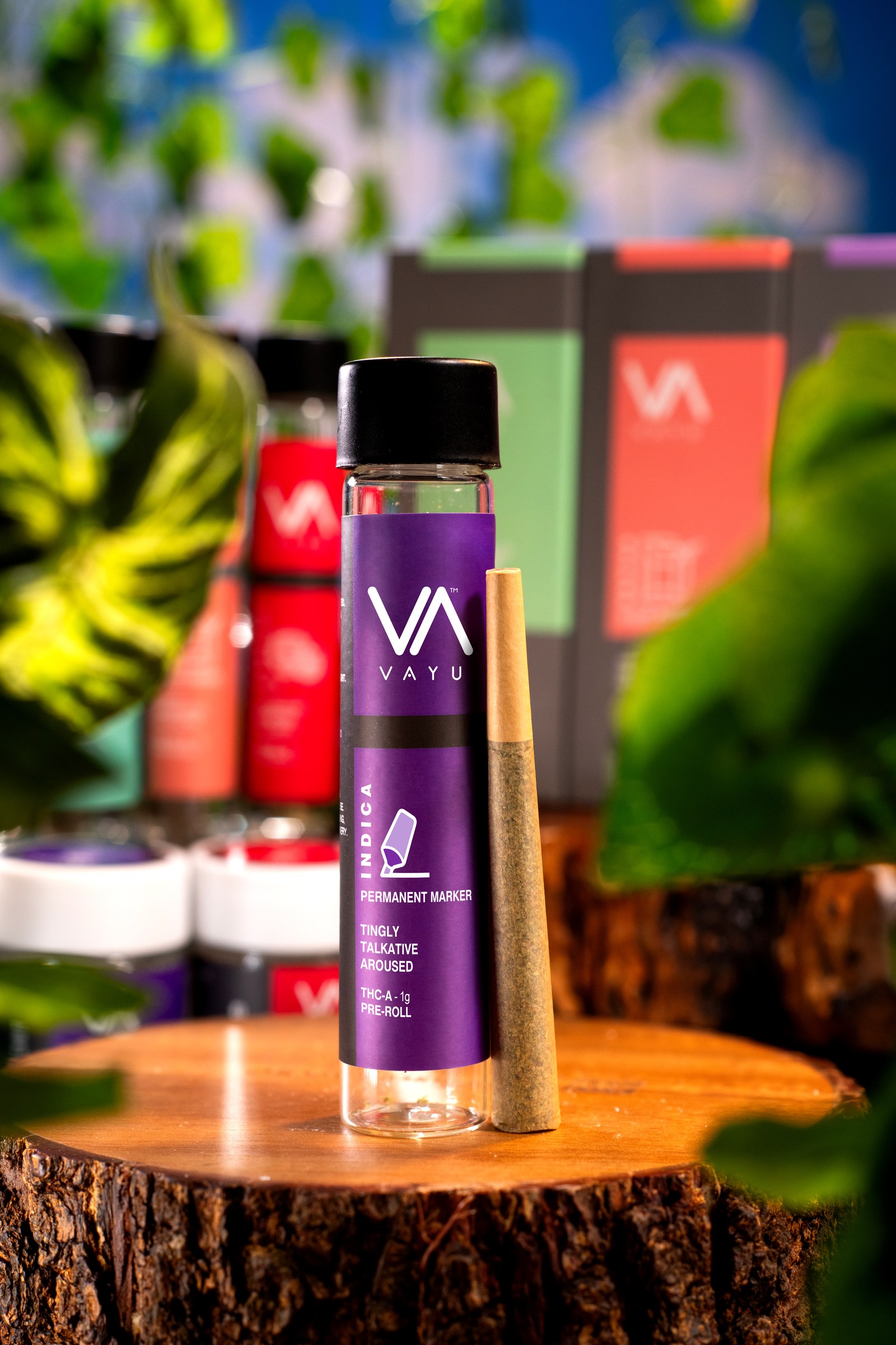 Permanent Marker strain indica THCA pre-roll 1g tube - VAYU